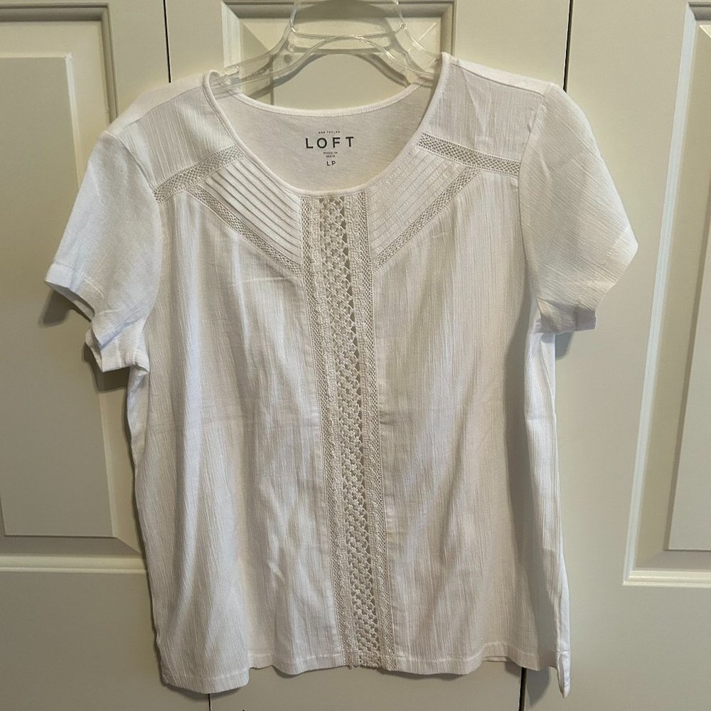 White Cotton Shirt with Embroidery Detail